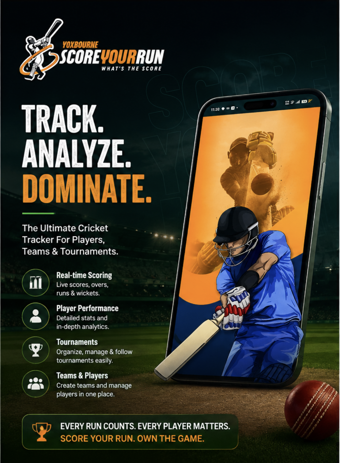 ScoreYourRun Cricket Tracker