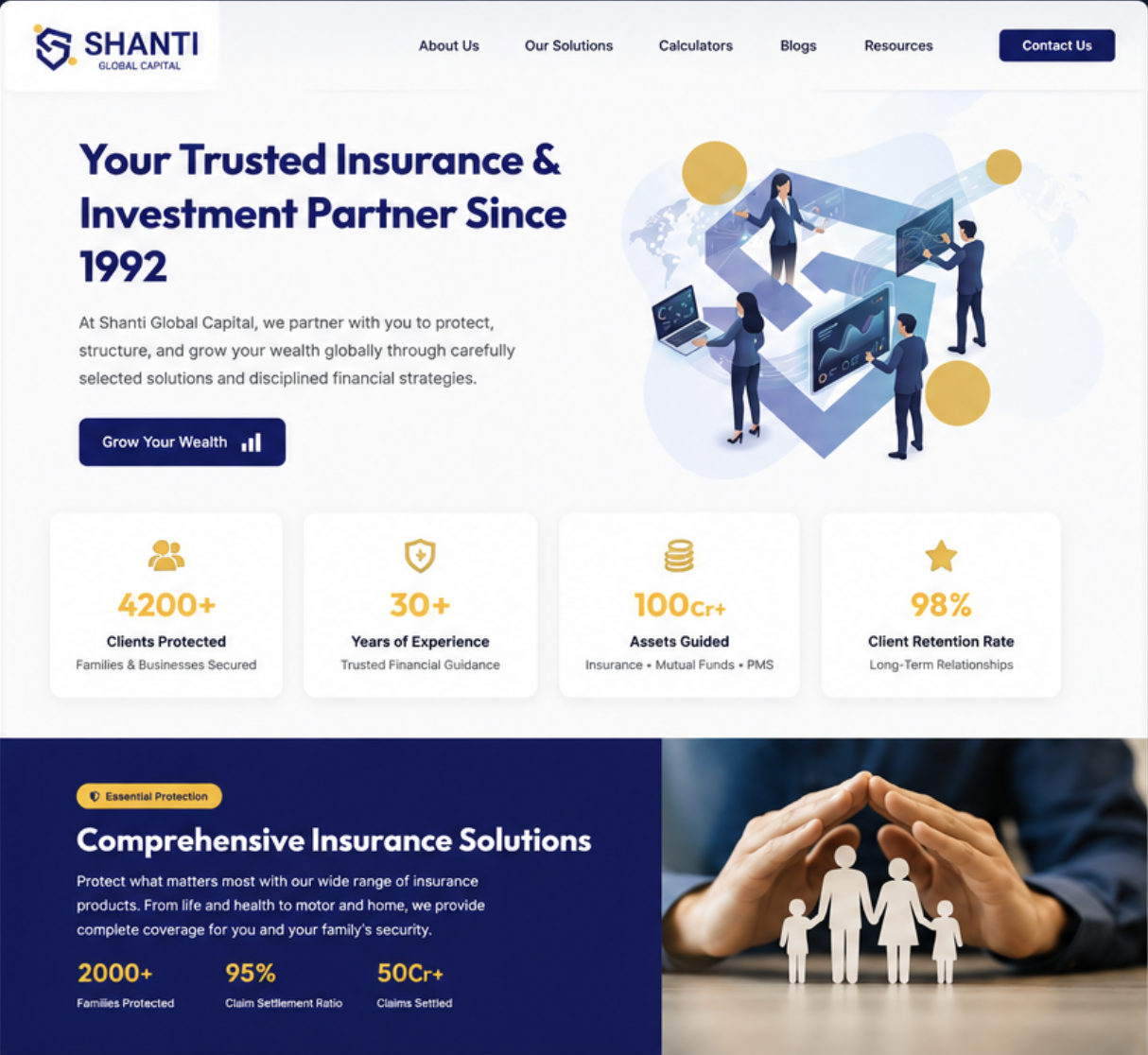 Shanti Global Capital Portfolio Website